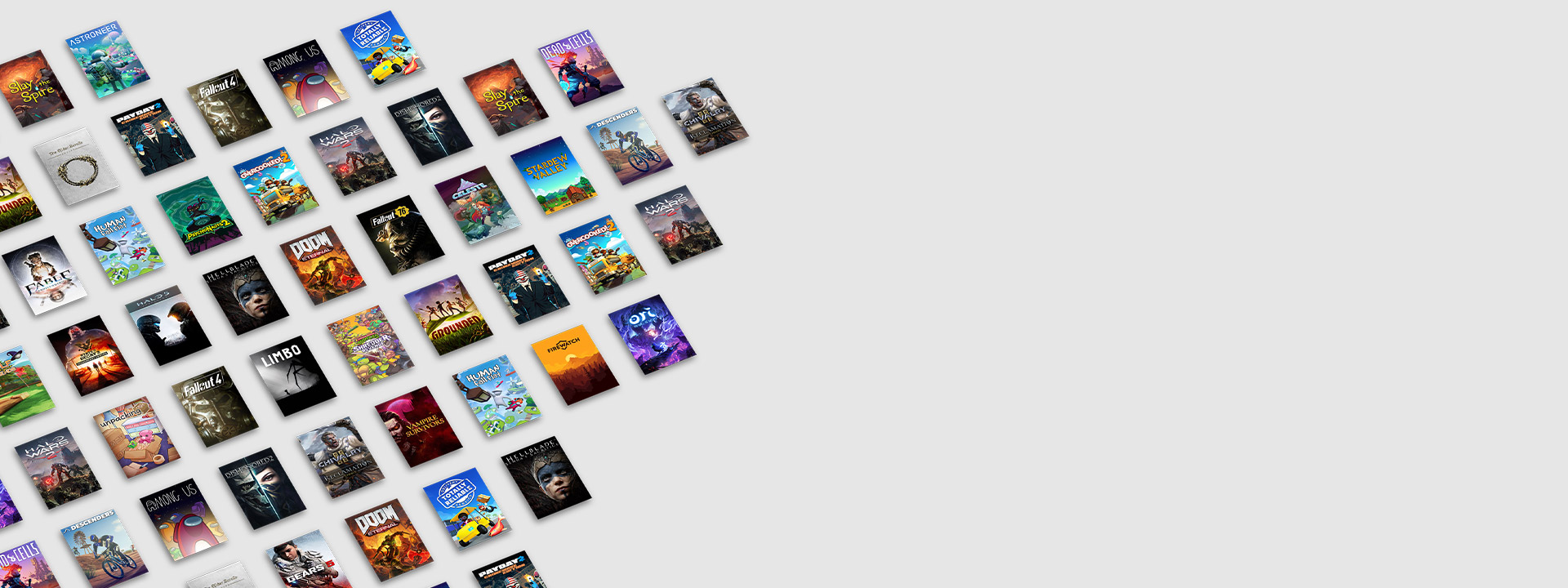 Una variedad de imágenes de la caja de juegos del catálogo de Game Pass Core