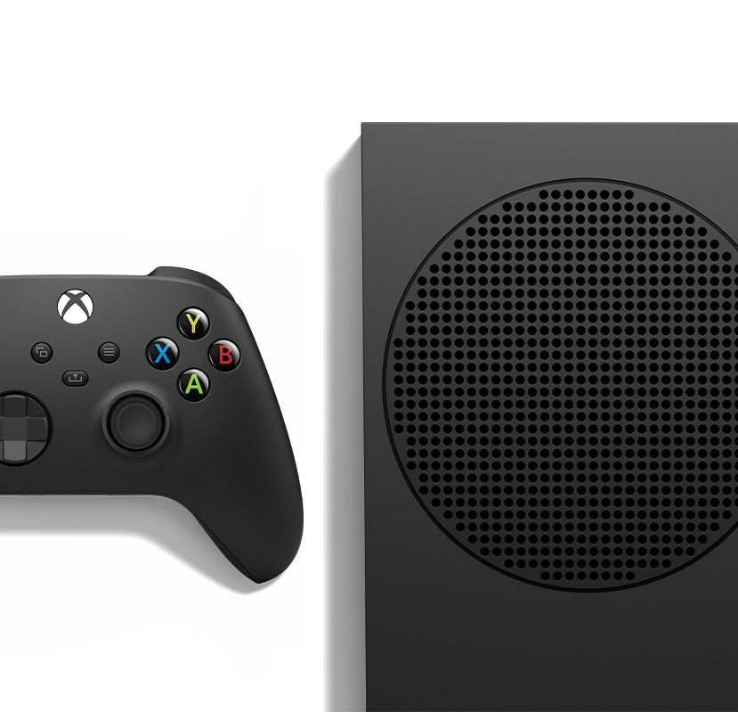 Xbox Series S 正面和 Xbox 无线控制器